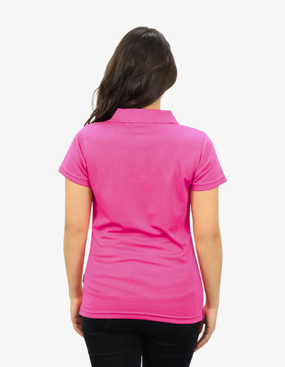 Be Seen Ladies Plain Polo Shirt With Herringbone Tape At Neck (The Piranha)