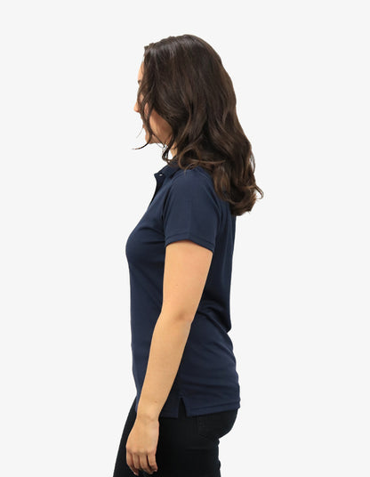 Be Seen Ladies Plain Polo Shirt With Herringbone Tape At Neck (The Piranha)