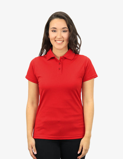 Be Seen Ladies Plain Polo Shirt With Herringbone Tape At Neck (The Piranha)