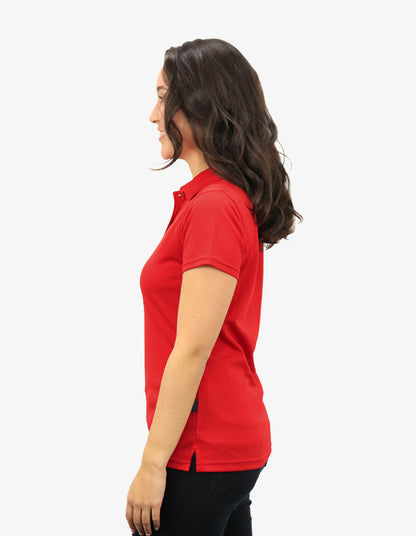 Be Seen Ladies Plain Polo Shirt With Herringbone Tape At Neck (The Piranha)