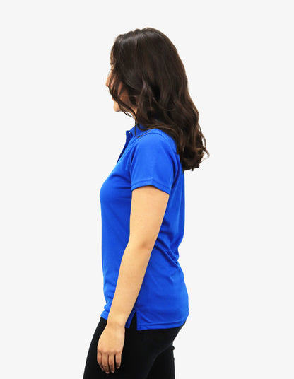 Be Seen Ladies Plain Polo Shirt With Herringbone Tape At Neck (The Piranha)