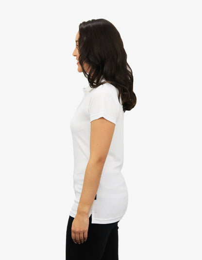 Be Seen Ladies Plain Polo Shirt With Herringbone Tape At Neck (The Piranha)