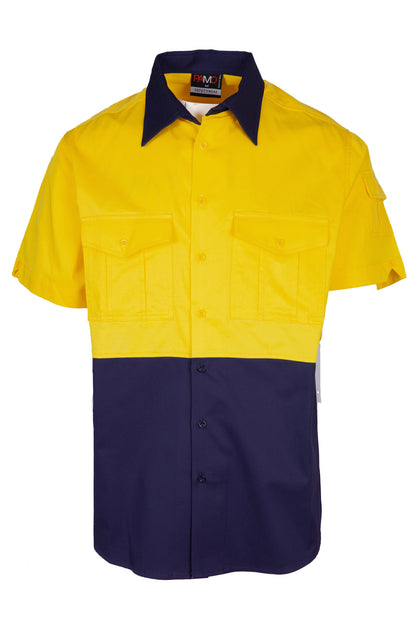 Ramo 100% Combed Cotton Drill Short Sleeve Shirts (S007MS)