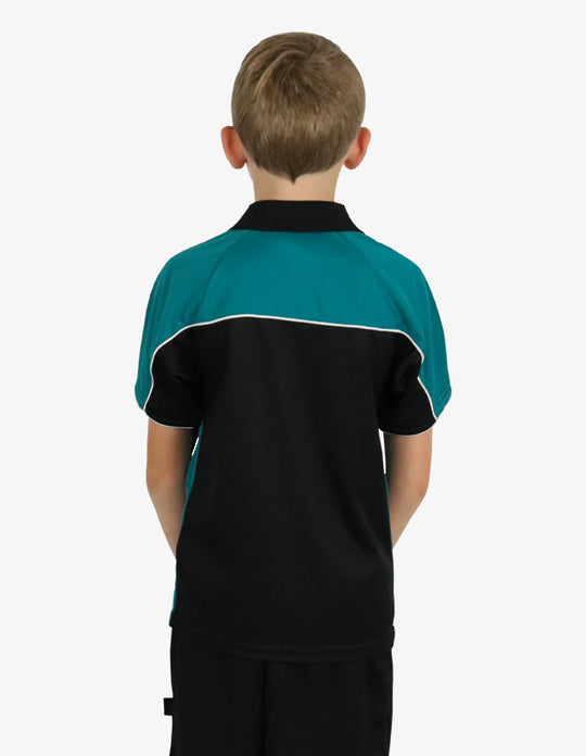 Be Seen Kids Polo Shirt With Contrast Sleeve Edge Piping (The Rozella)