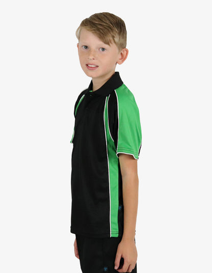 Be Seen Kids Polo Shirt With Contrast Sleeve Edge Piping (The Rozella)