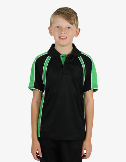 Be Seen Kids Polo Shirt With Contrast Sleeve Edge Piping (The Rozella)