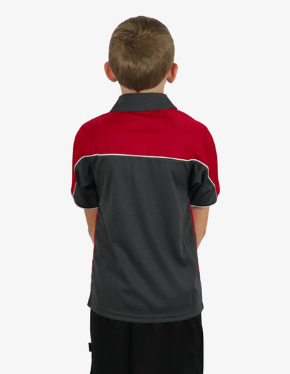 Be Seen Kids Polo Shirt With Contrast Sleeve Edge Piping (The Rozella)