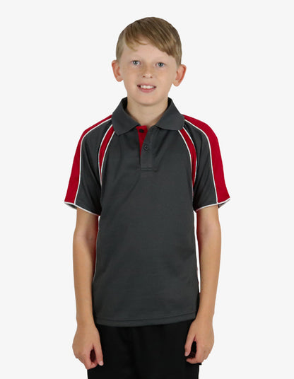 Be Seen Kids Polo Shirt With Contrast Sleeve Edge Piping (The Rozella)
