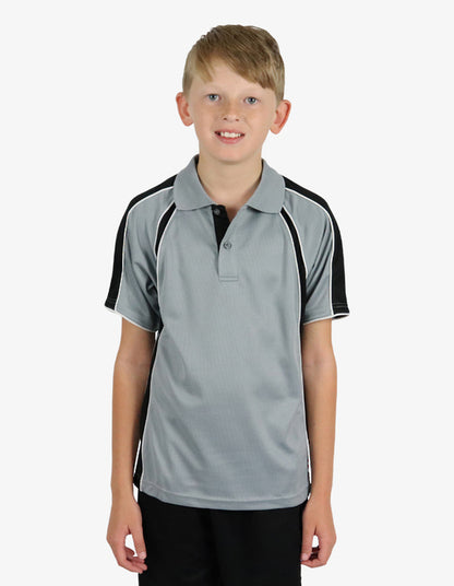 Be Seen Kids Polo Shirt With Contrast Sleeve Edge Piping (The Rozella)
