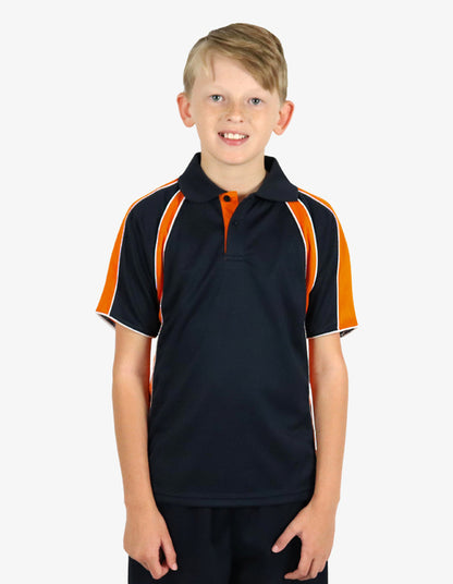 Be Seen Kids Polo Shirt With Contrast Sleeve Edge Piping (The Rozella)