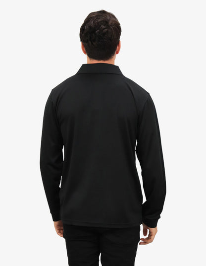 Be Seen Men's Plain Polo Shirt Long Sleeve (The Falcon)