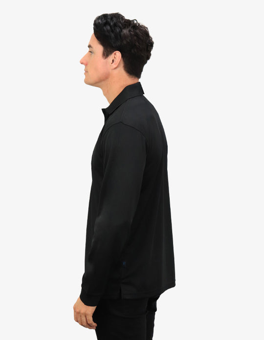 Be Seen Men's Plain Polo Shirt Long Sleeve (The Falcon)