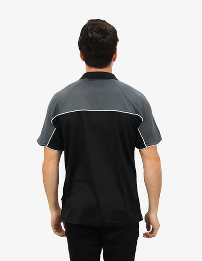Be Seen Men's Polo Shirt With Contrast Sleeve 1st Color (The Toucan)