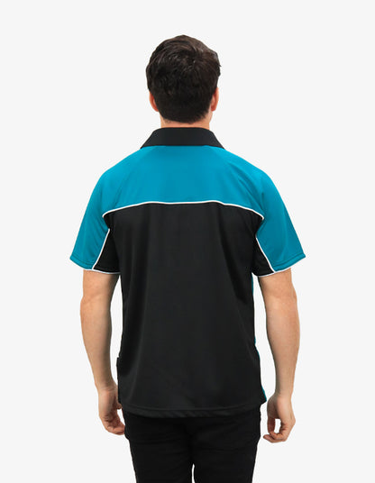 Be Seen Men's Polo Shirt With Contrast Sleeve 1st Color (The Toucan)