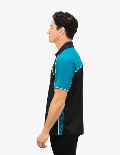 Be Seen Men's Polo Shirt With Contrast Sleeve 1st Color (The Toucan)