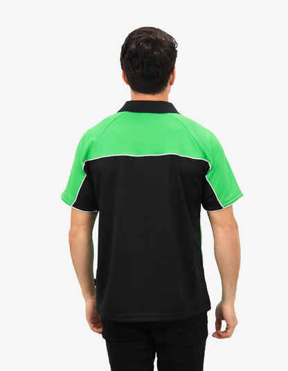 Be Seen Men's Polo Shirt With Contrast Sleeve 1st Color (The Toucan)