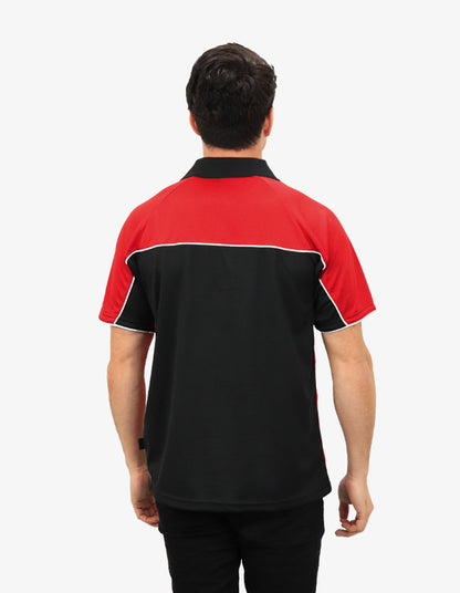 Be Seen Men's Polo Shirt With Contrast Sleeve 1st Color (The Toucan)