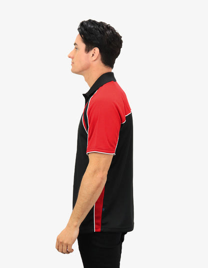 Be Seen Men's Polo Shirt With Contrast Sleeve 1st Color (The Toucan)