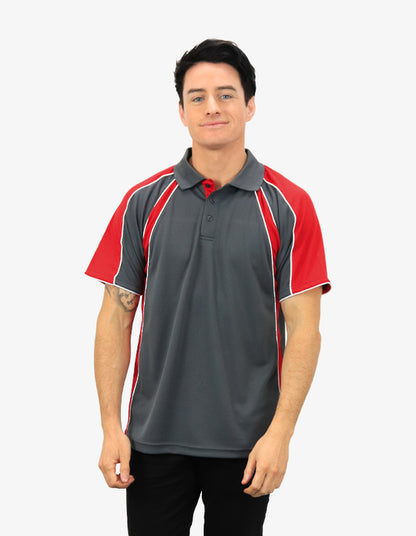 Be Seen Men's Polo Shirt With Contrast Sleeve 1st Color (The Toucan)