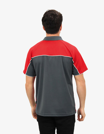 Be Seen Men's Polo Shirt With Contrast Sleeve 1st Color (The Toucan)