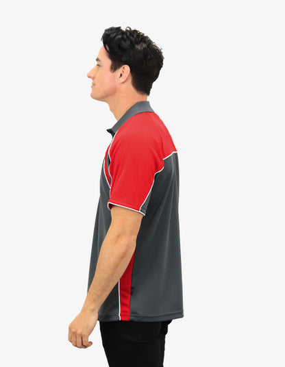 Be Seen Men's Polo Shirt With Contrast Sleeve 1st Color (The Toucan)