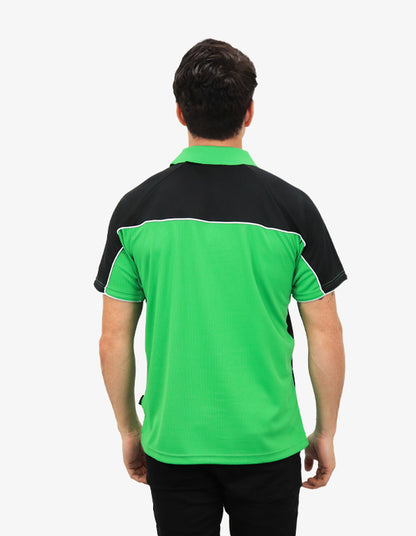 Be Seen Men's Polo Shirt With Contrast Sleeve 1st Color (The Toucan)