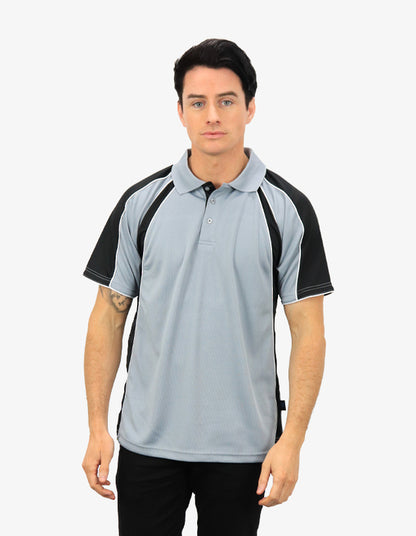 Be Seen Men's Polo Shirt With Contrast Sleeve 1st Color (The Toucan)