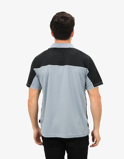 Be Seen Men's Polo Shirt With Contrast Sleeve 1st Color (The Toucan)