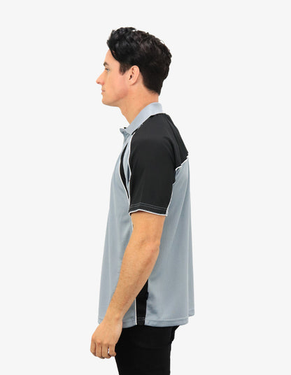 Be Seen Men's Polo Shirt With Contrast Sleeve 1st Color (The Toucan)