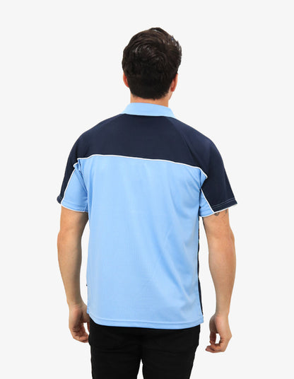 Be Seen Men's Polo Shirt With Contrast Sleeve 2nd Color (The Toucan)