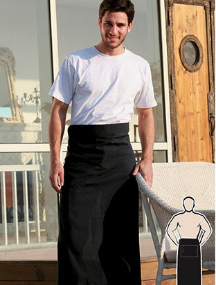Bocini Contton Drill Continental  Apron With Pocket-(WA0393)