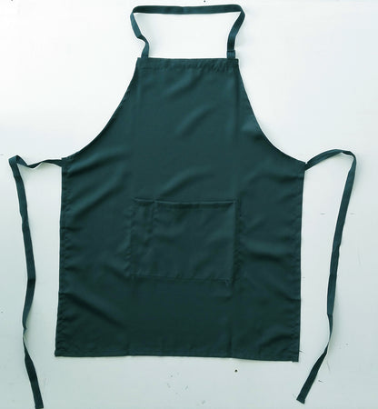 Bocini Polyester Drill Full Bib Apron With Pocket-(WA0677)