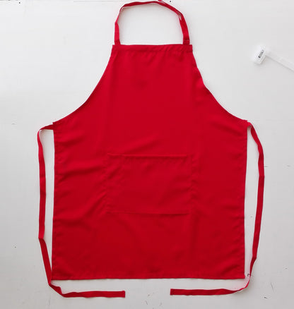 Bocini Polyester Drill Full Bib Apron With Pocket-(WA0677)