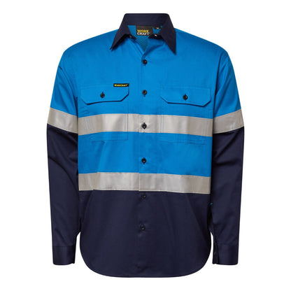 Workcraft Cotton Shirt Vented Tape-ls (WS4132)