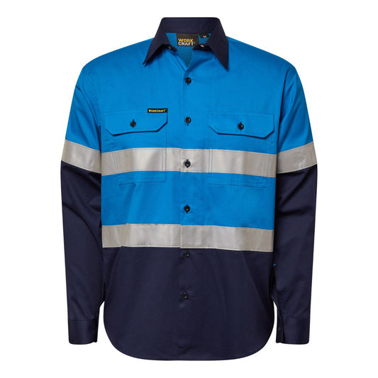 Workcraft Cotton Shirt Vented Tape-ls (WS4132)