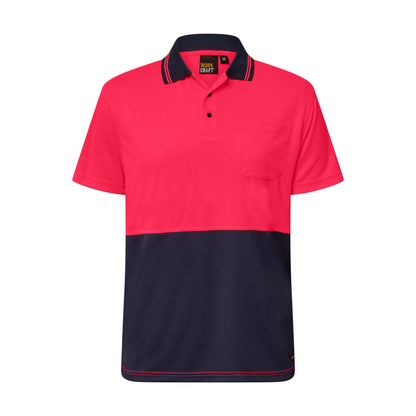 Workcraft Hivis Two Tone Polo Pocket- Ss (WSP201)