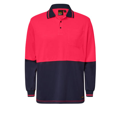 Workcraft Hivis Two Tone Polo Pocket- Ls (WSP202)