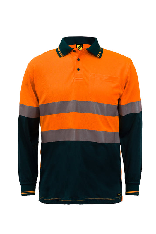 Workcraft Hivis Tape Two Tone Polo- Ls (WSP409)
