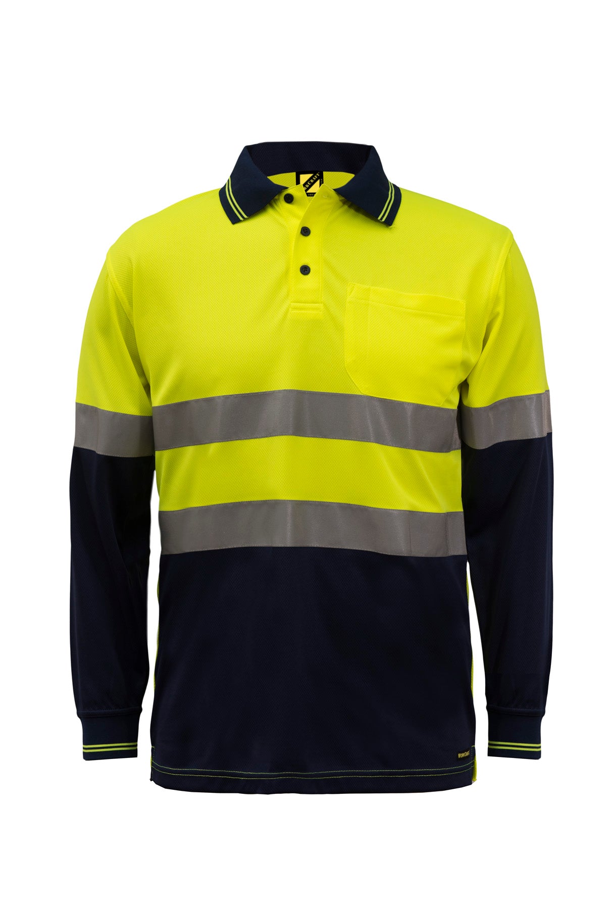 Workcraft Hivis Tape Two Tone Polo- Ls (WSP409)