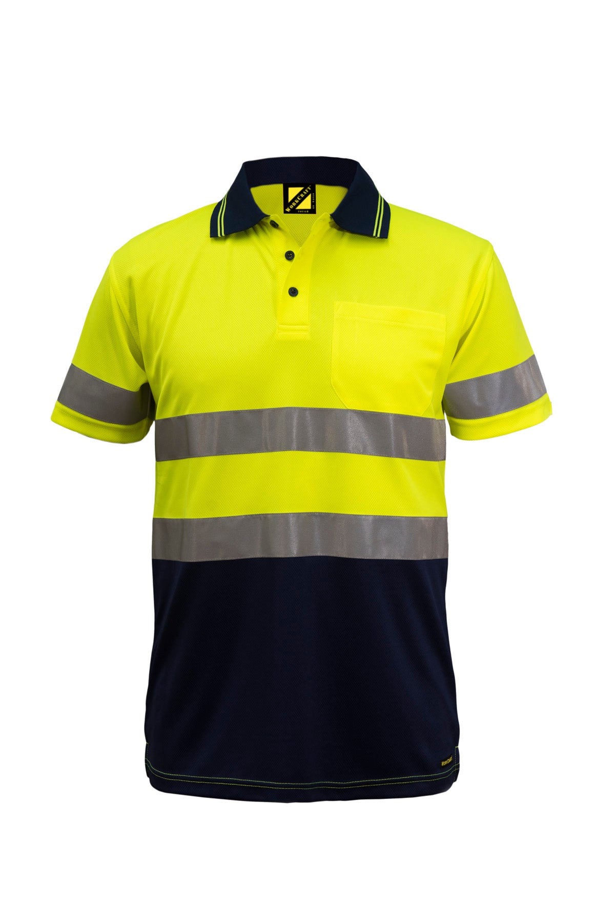 Workcraft Hi Vis Two Tone Ss Polo & Tape (WSP410)