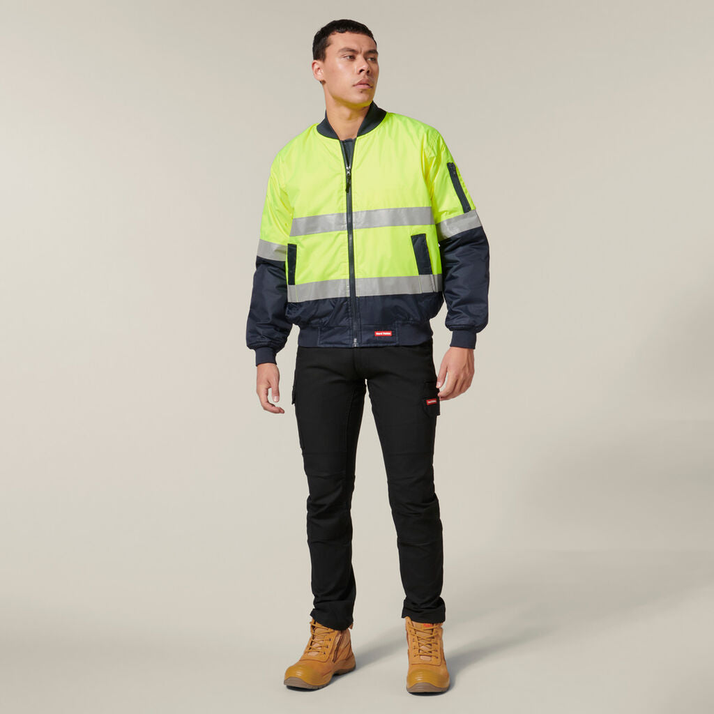 Hard Yakka Core Hi-Vis Tone Taped Waterproof Bomber Jacket