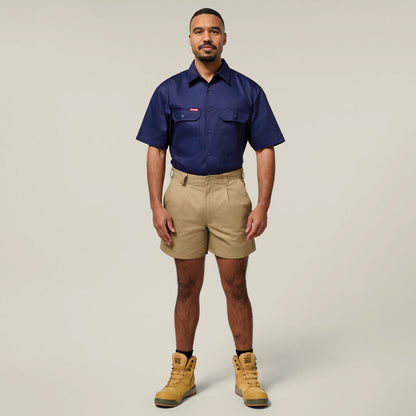 Hard Yakka Short Sleeve Open Front Cotton Drill Work Shirt (Y07510)