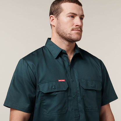 Hard Yakka Short Sleeve Closed Front Cotton Drill Work Shirt (Y07540)