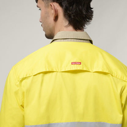 Hard Yakka Core Hi-Vis Long Sleeve 2 Tone Taped Vented Cotton Shirt (Y07940)