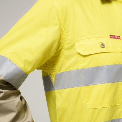 Hard Yakka Core Hi-Vis Long Sleeve 2 Tone Taped Vented Cotton Shirt (Y07940)