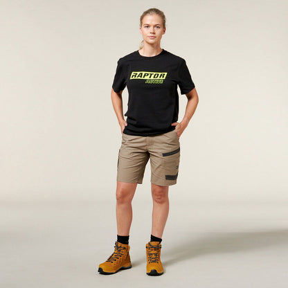 Hard Yakka Women's 3056 Raptor Mid Length Work Short (Y08228)