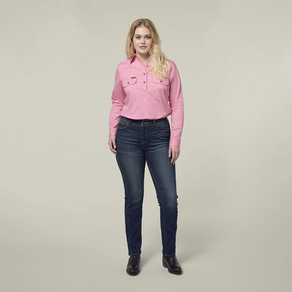 Hard Yakka Women'S Heritage Closed Front Drill Shirt (Y08399)