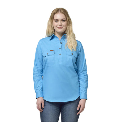 Hard Yakka Women'S Heritage Closed Front Drill Shirt (Y08399)