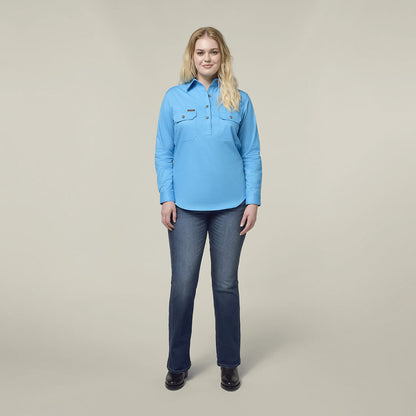 Hard Yakka Women'S Heritage Closed Front Drill Shirt (Y08399)