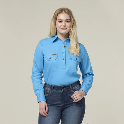 Hard Yakka Women'S Heritage Closed Front Drill Shirt (Y08399)